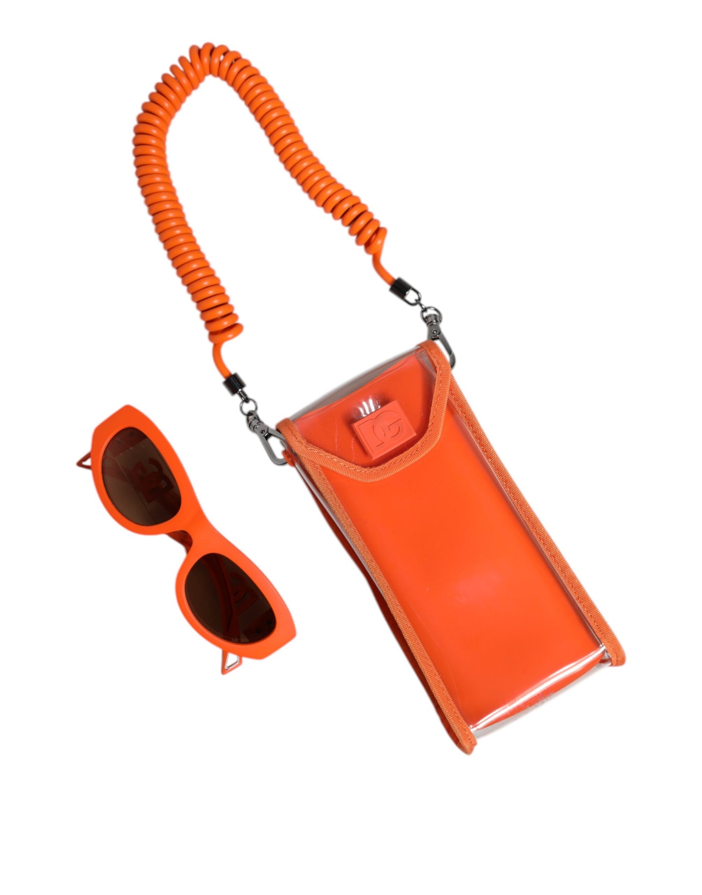 Orange Reborn To Live Oval Frame Logo Eyewear Sunglasses-Dolce & Gabbana-LabelTerrace.com