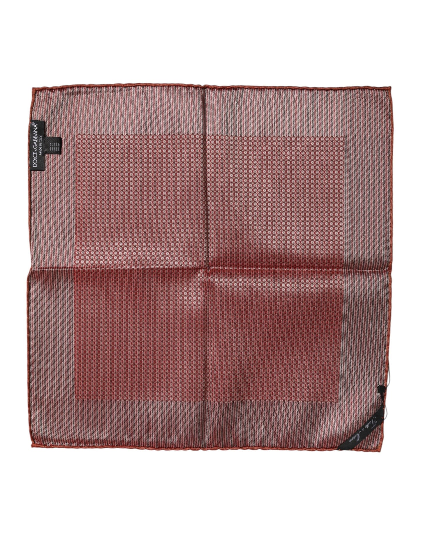 Orange Silk Square Men Foulard Scarf-Dolce & Gabbana-LabelTerrace.com