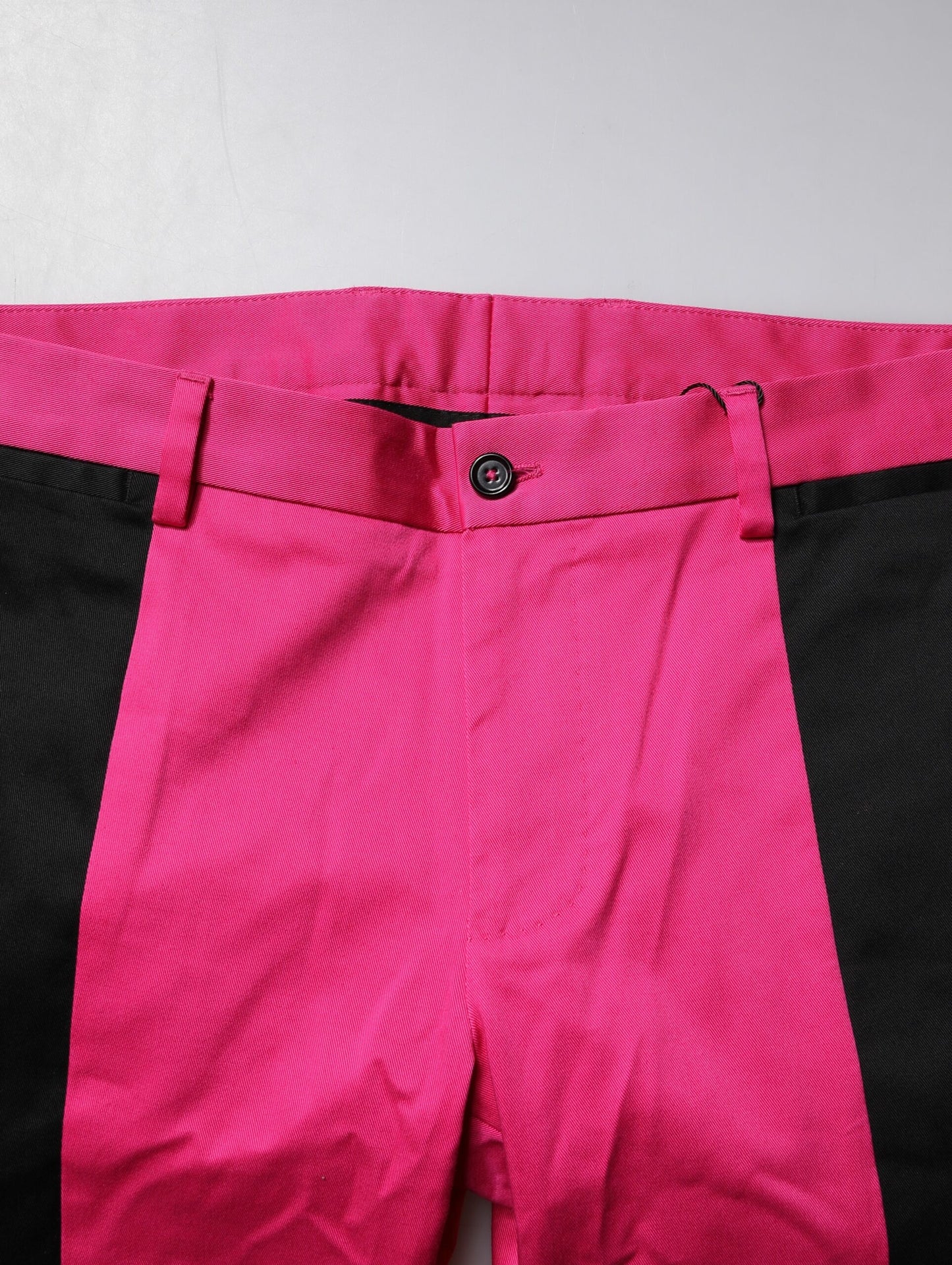 Pink Black Stripe Slim Fit Men Dress Pants-Dolce & Gabbana-LabelTerrace.com