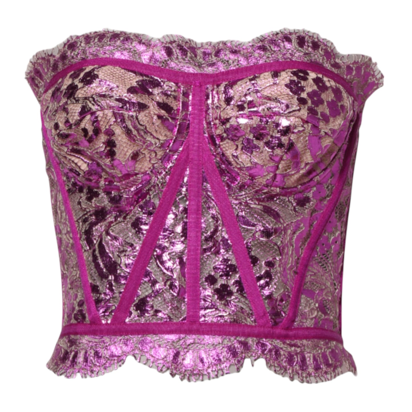 Pink Bustier Sleeveless Corset Blouse Top-Dolce & Gabbana-LabelTerrace.com