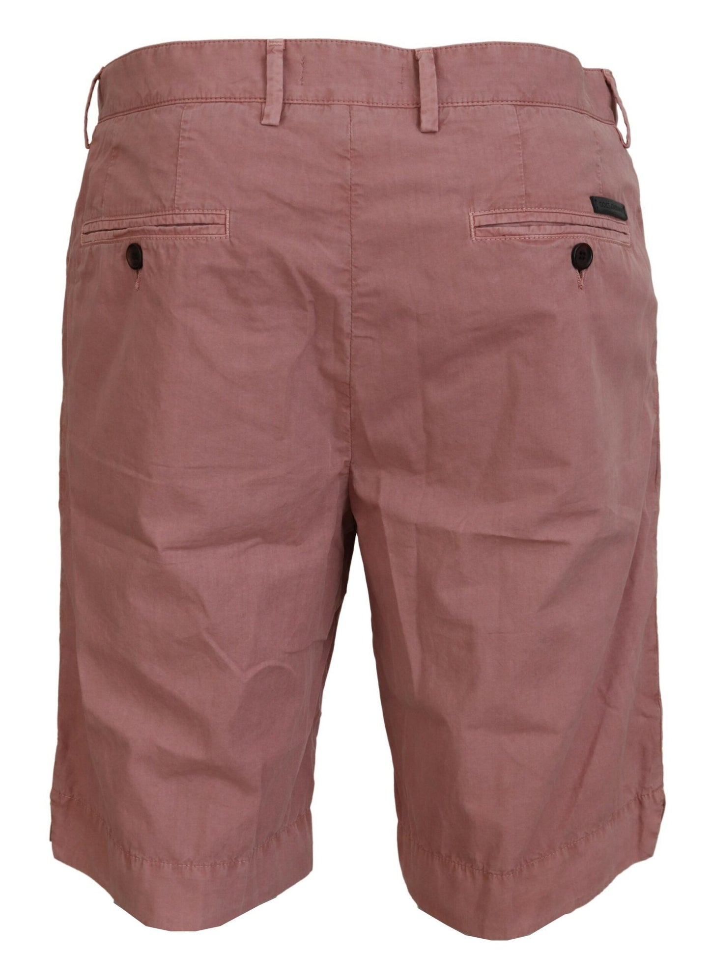 Pink Chinos Cotton Casual Mens Shorts-Dolce & Gabbana-LabelTerrace.com