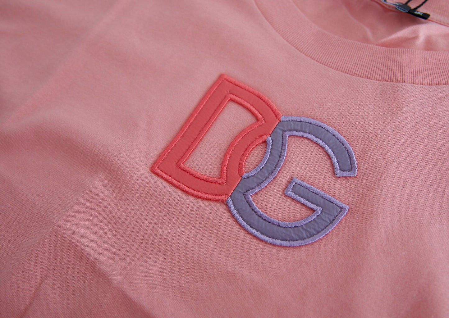 Pink Cotton DG Logo Crew Neck Tank T-shirt-Dolce & Gabbana-LabelTerrace.com