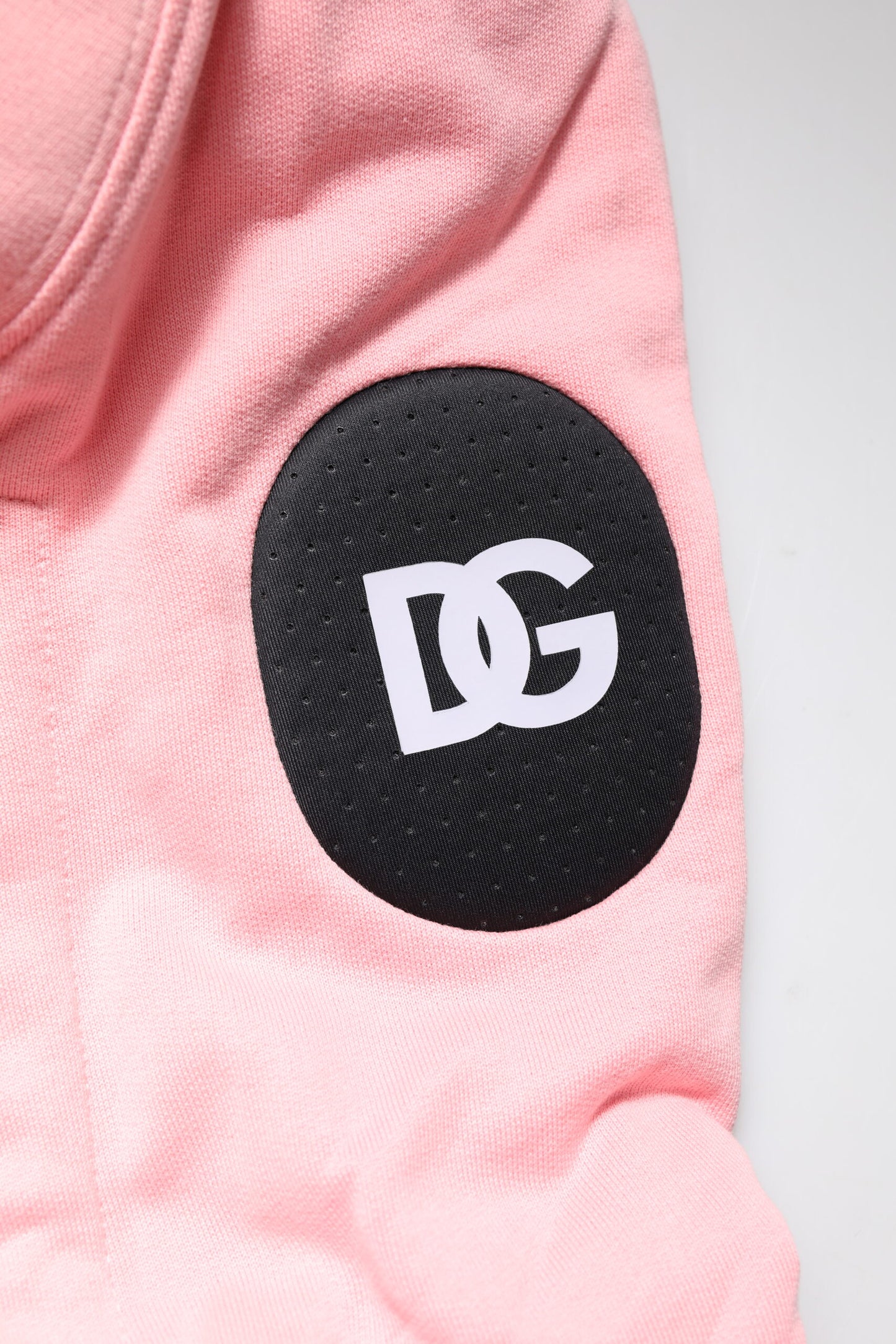 Pink Cotton Hooded Men Sportswear Vest Sweater-Dolce & Gabbana-LabelTerrace.com