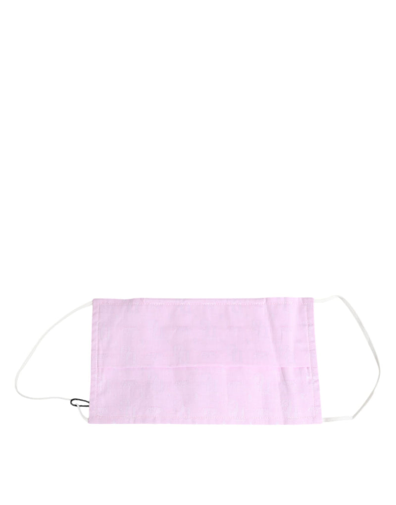 Pink Cotton Logo Elastic Ear Strap Face Mask-Dolce & Gabbana-LabelTerrace.com