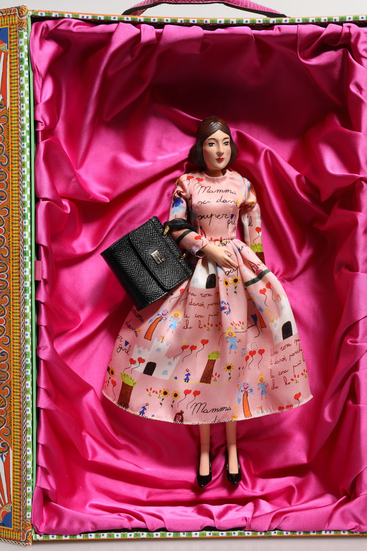 Pink Dress Ceramic Porcelain Fashion Leather Sicily Dolls-Dolce & Gabbana-LabelTerrace.com