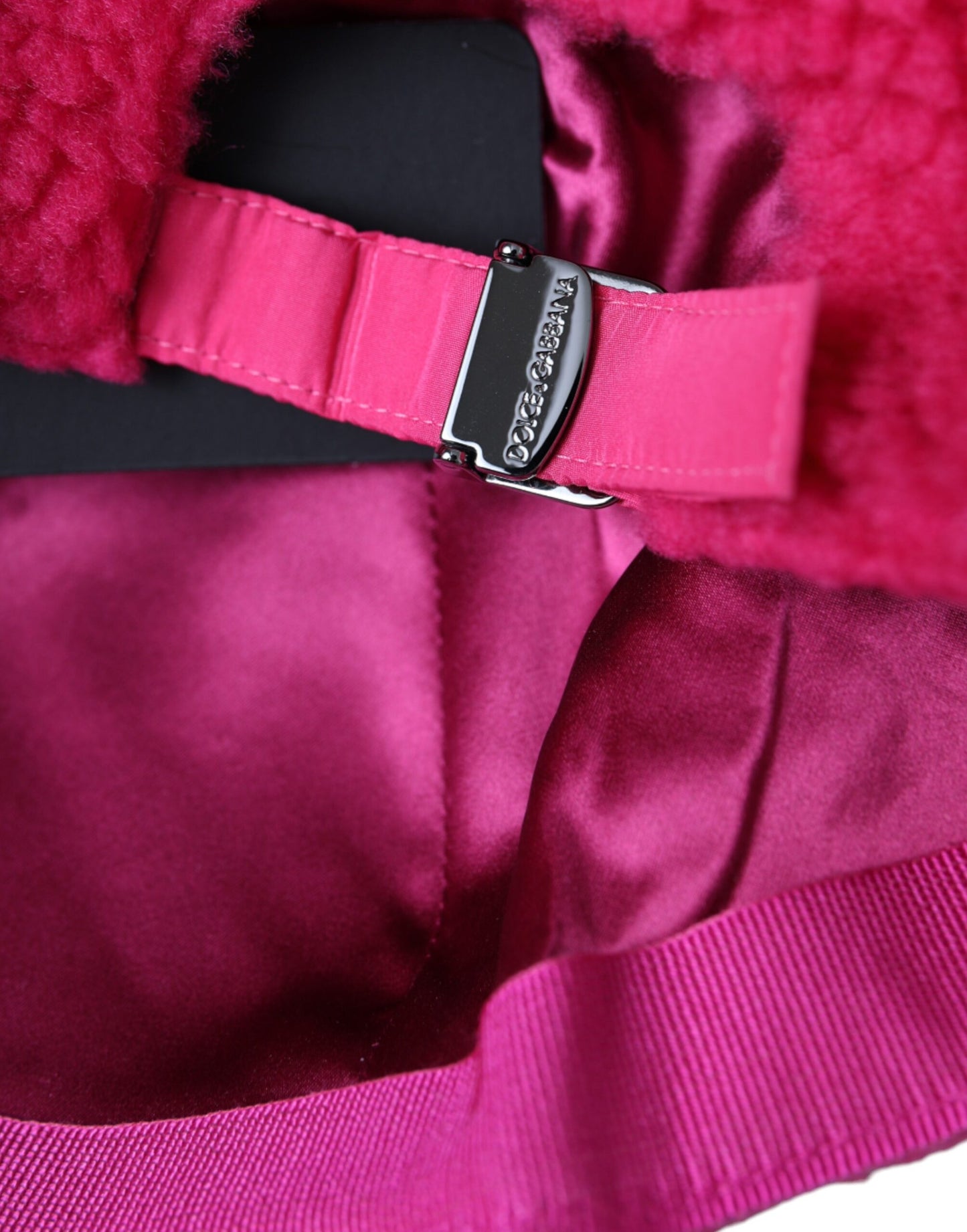 Pink Fleece Plush Baseball Hat Men-Dolce & Gabbana-LabelTerrace.com