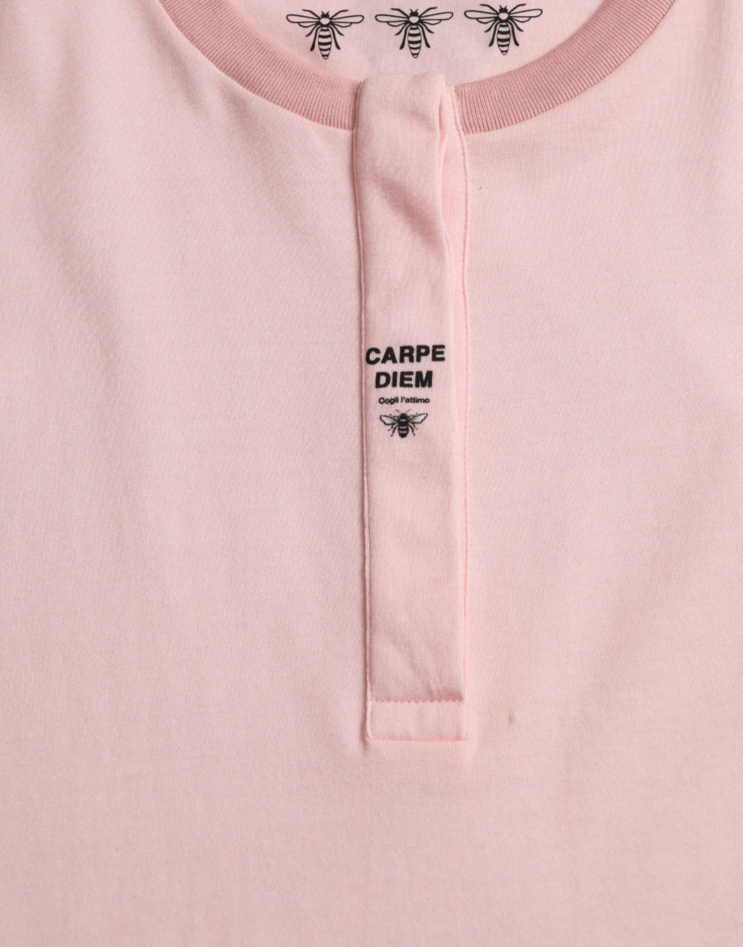 Pink Floral Print Cotton Short Sleeves T-shirt-Dolce & Gabbana-LabelTerrace.com