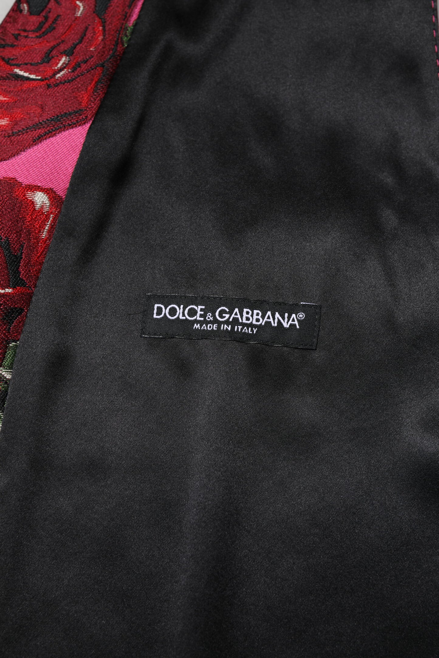 Pink Floral Satin Formal Men Waistcoat Vest-Dolce & Gabbana-LabelTerrace.com