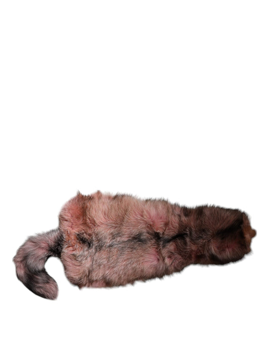 Pink Frost Fox Fur Neck Warmer Winter Scarf-Dolce & Gabbana-LabelTerrace.com