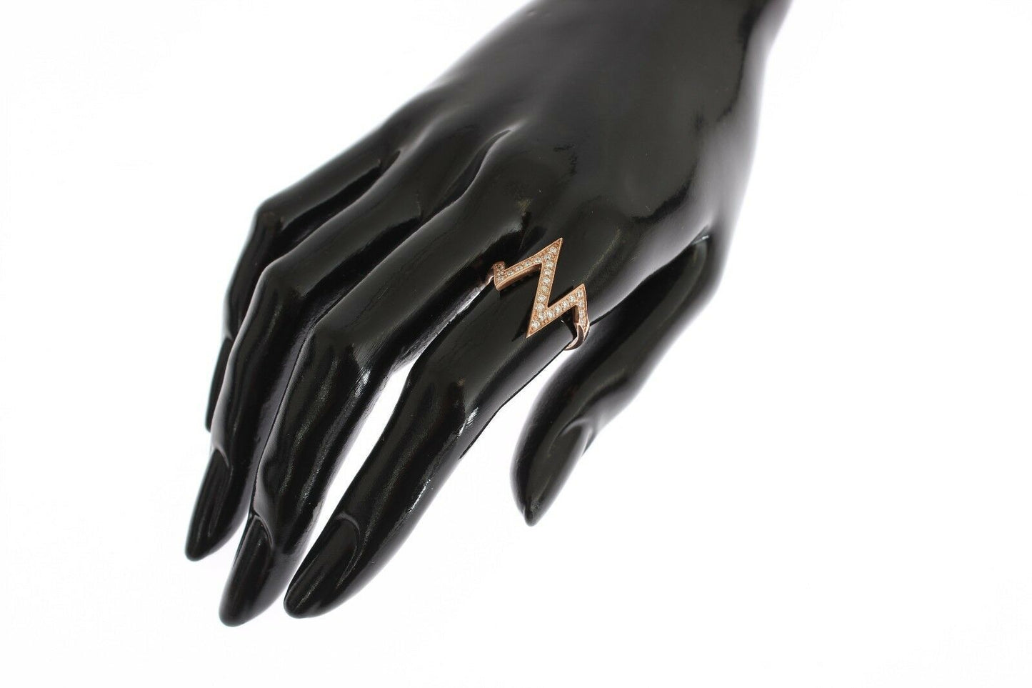 Pink Gold 925 Silver Womens Clear Ring-Nialaya-LabelTerrace.com