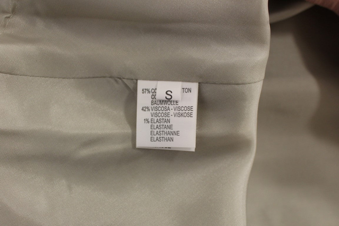 Pink Gray Mini Short Pleated Skirt-Comeforbreakfast-LabelTerrace.com