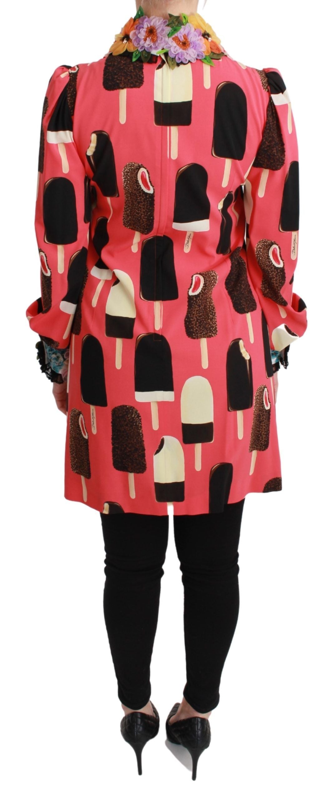 Pink Ice Cream Roses Sequined Dress-Dolce & Gabbana-LabelTerrace.com