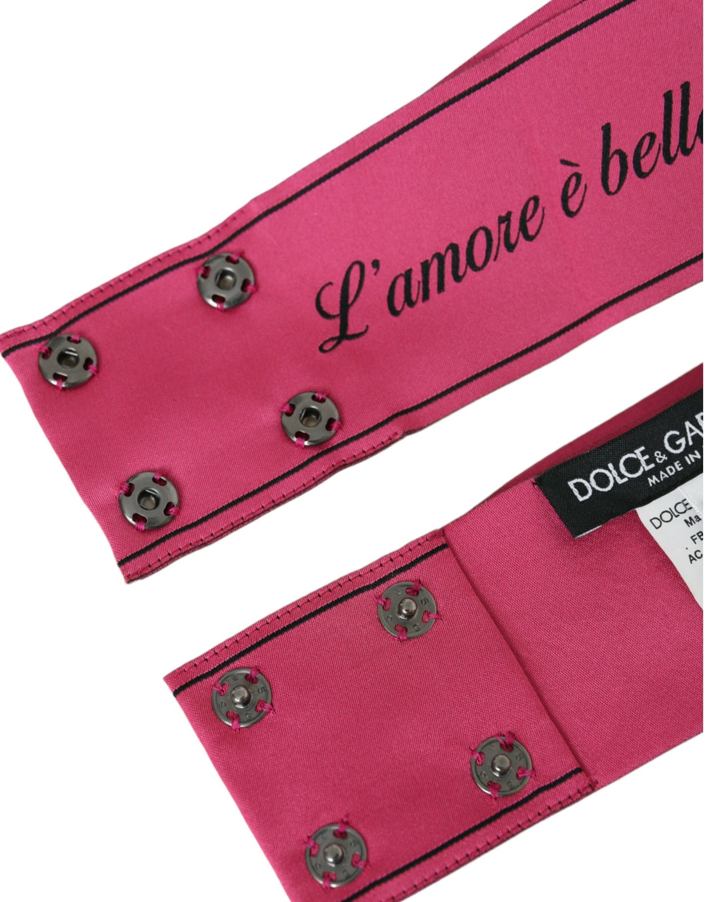 Pink L'Amore E'Bellezza Waist Belt-Dolce & Gabbana-LabelTerrace.com