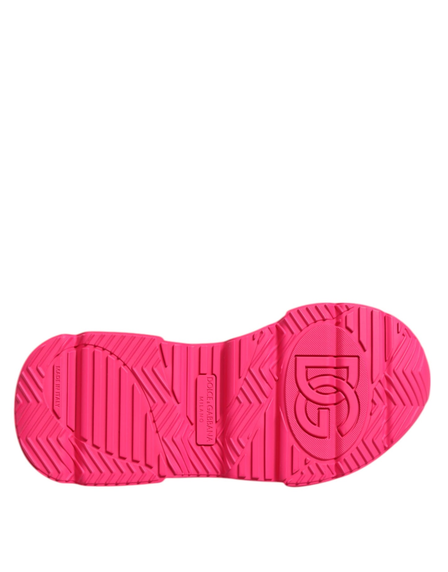 Pink Leather Daymaster Low Top Sneakers Shoes-Dolce & Gabbana-LabelTerrace.com