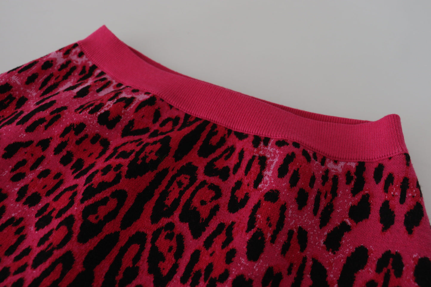 Pink Leopard High Waist A-line Mini Skirt-Dolce & Gabbana-LabelTerrace.com