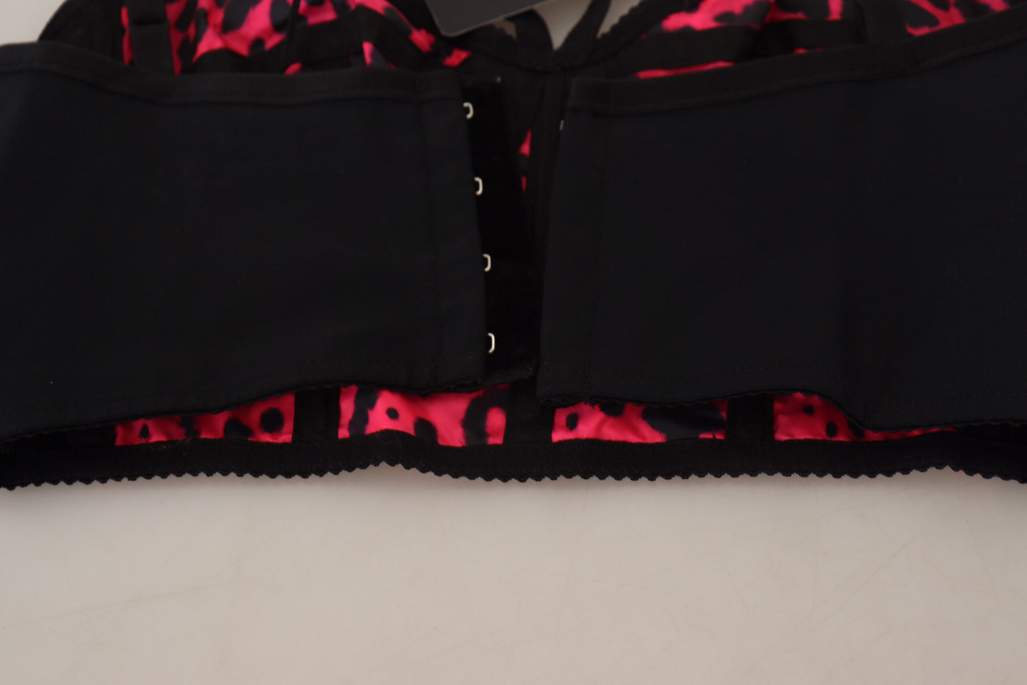 Pink Leopard Print Cropped Bustier Corset Top-Dolce & Gabbana-LabelTerrace.com