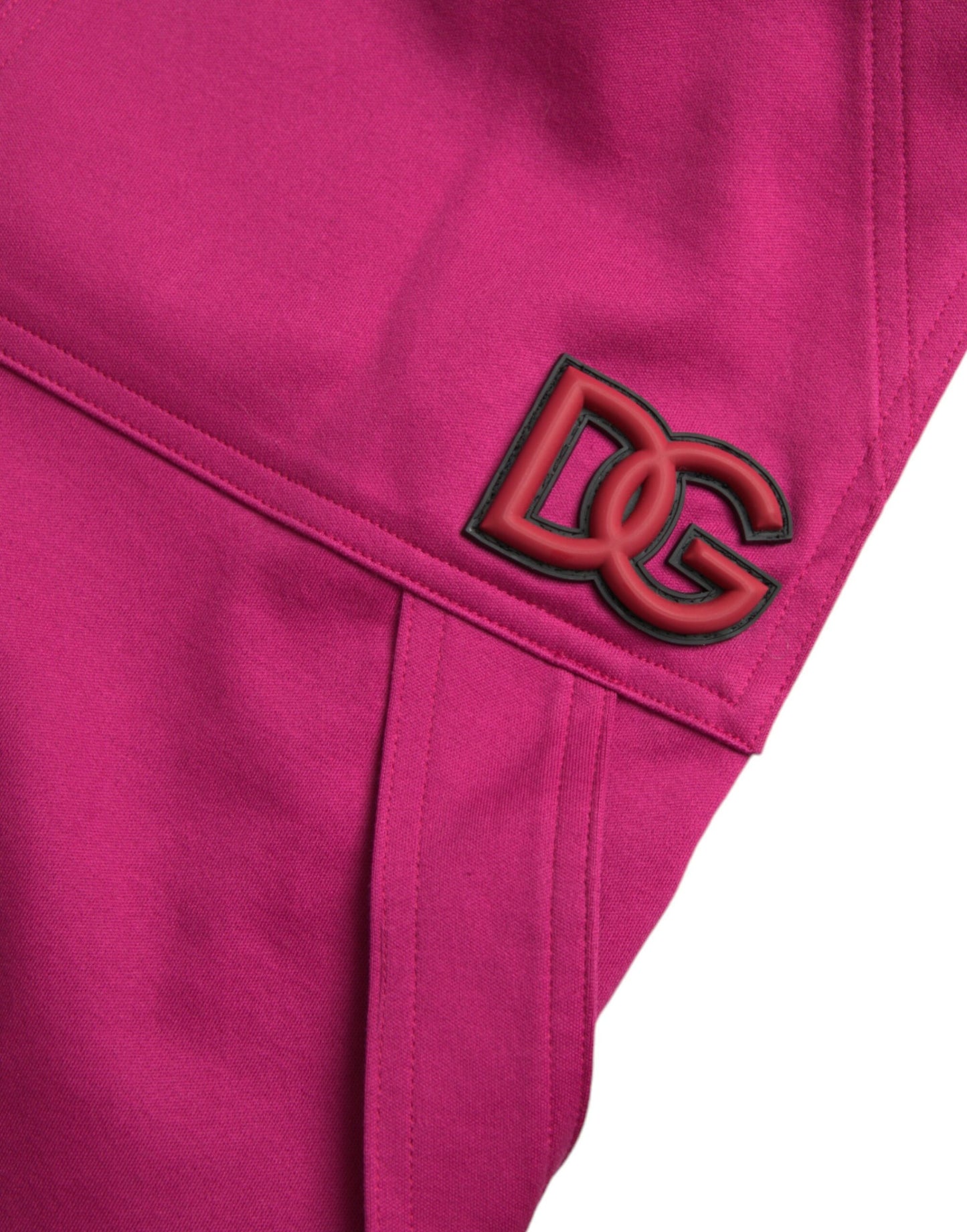 Pink Logo Cargo Cotton Jogger Sweatpants Pants-Dolce & Gabbana-LabelTerrace.com