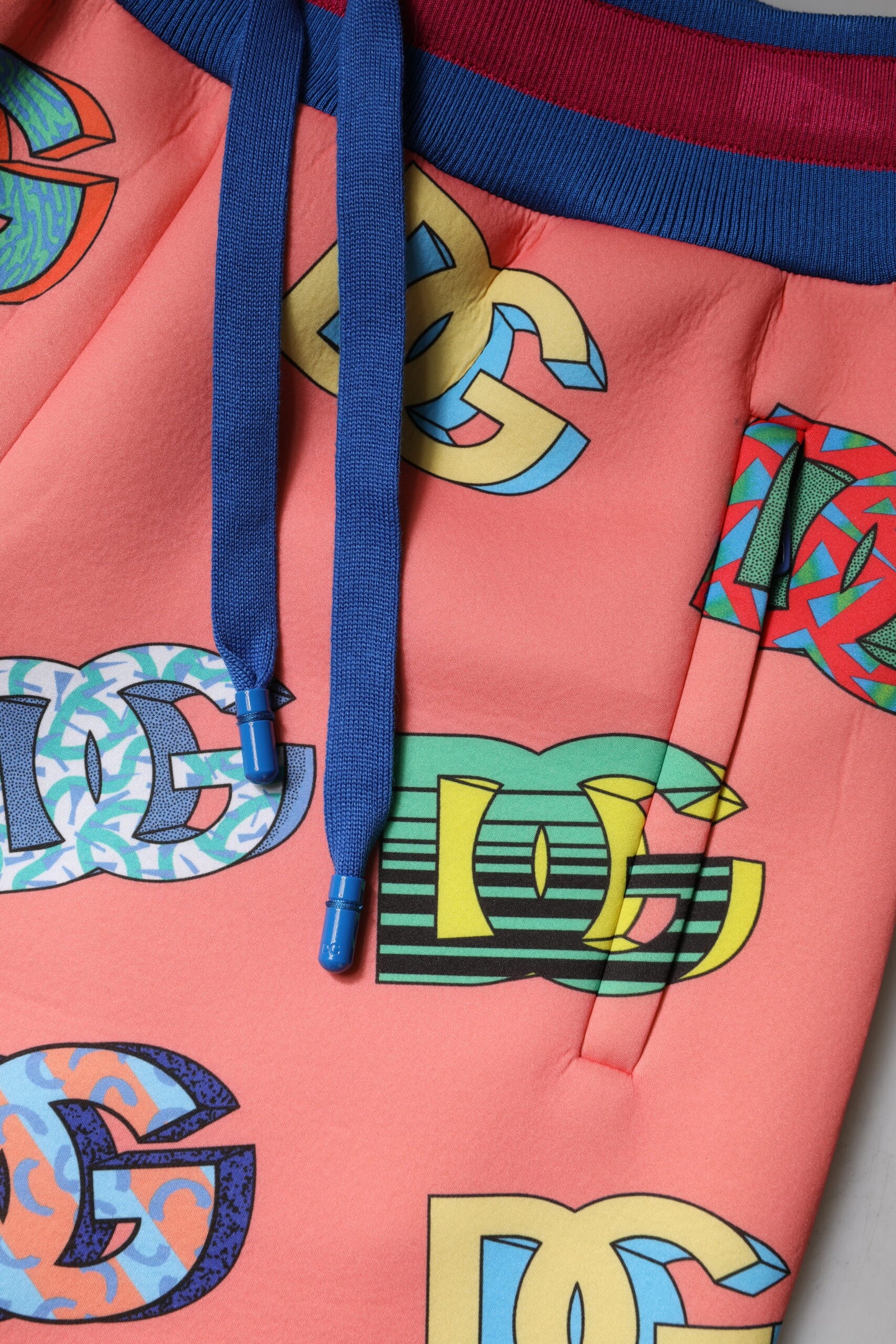 Pink Logo Monogram Jogger Sweatpants Pants-Dolce & Gabbana-LabelTerrace.com