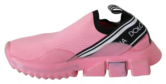 Pink Low Top Sorrento Sneakers Slip On Casual Shoes-Dolce & Gabbana-LabelTerrace.com