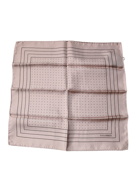 Pink Polka Dots Square Handkerchief Scarf-Dolce & Gabbana-LabelTerrace.com
