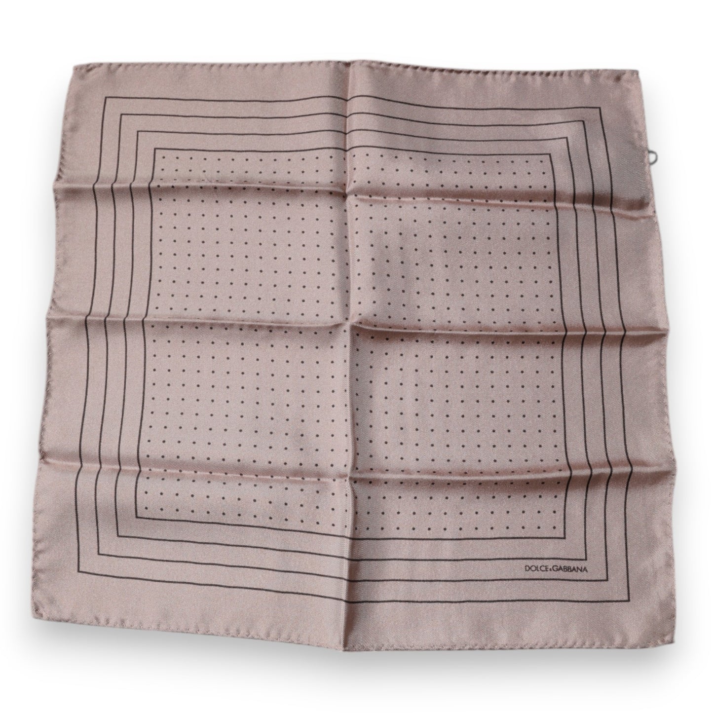 Pink Polka Dots Square Handkerchief Scarf-Dolce & Gabbana-LabelTerrace.com