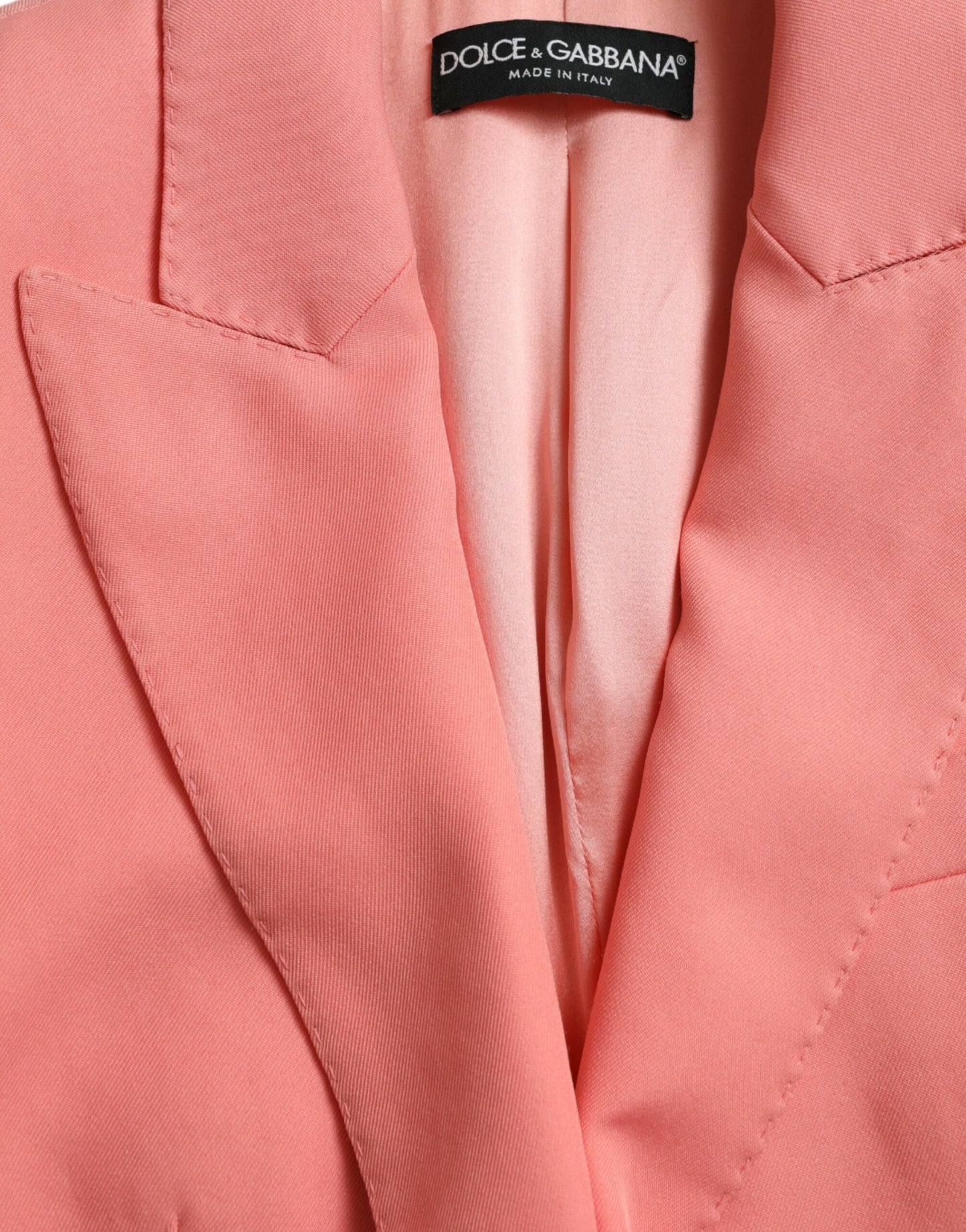 Pink Polyester Single Breasted Blazer Jacket-Dolce & Gabbana-LabelTerrace.com