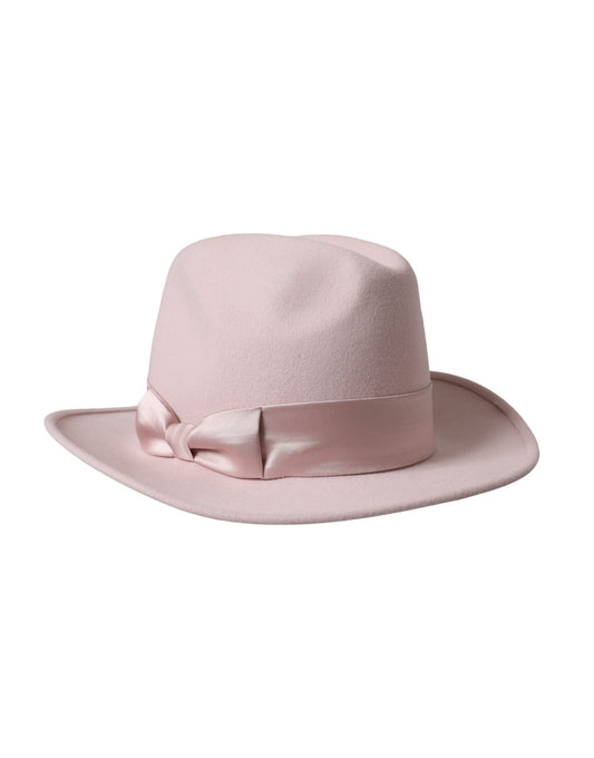 Pink Rabbit Fedora Trilby Women Hat-Dolce & Gabbana-LabelTerrace.com