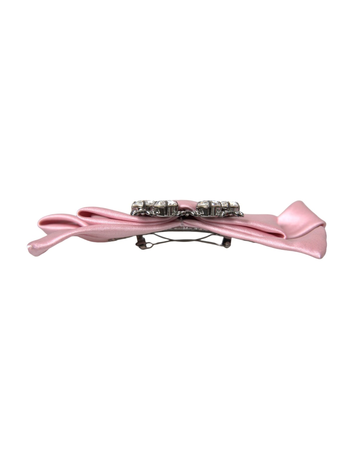 Pink Satin Crystal Jewelry Brooch Hair Pin-Dolce & Gabbana-LabelTerrace.com