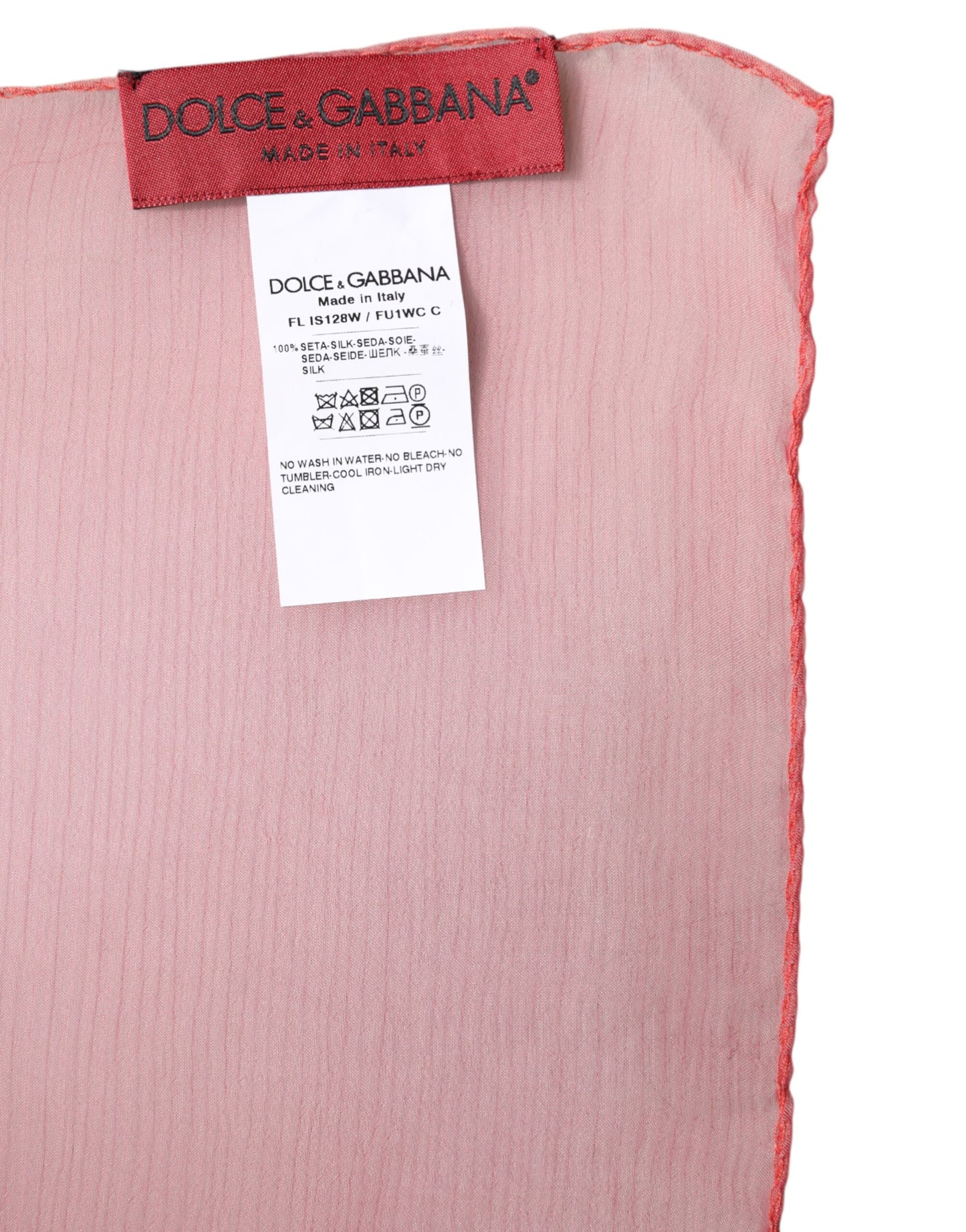 Pink Silk Rectangle Women Wrap Shawl Scarf-Dolce & Gabbana-LabelTerrace.com