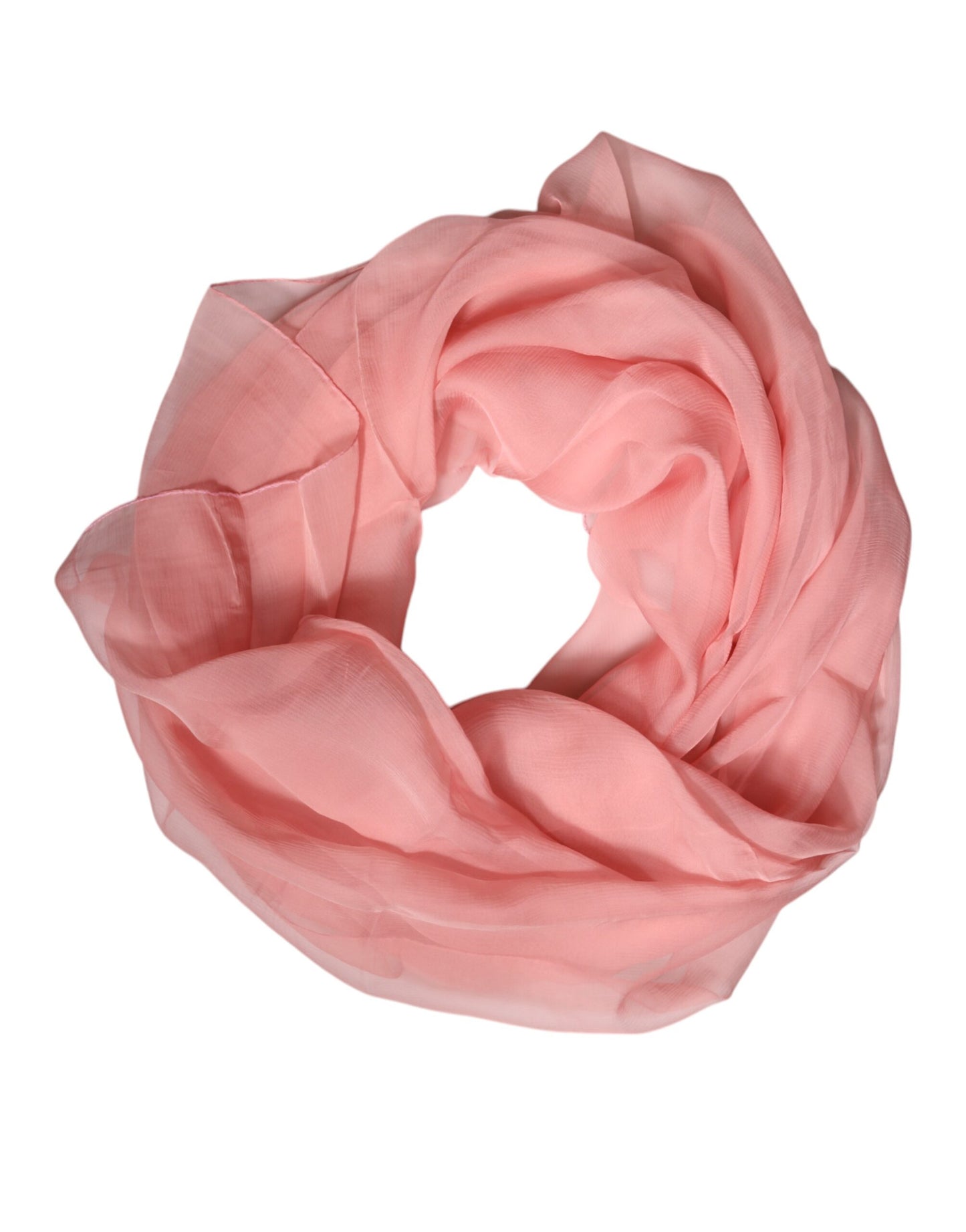Pink Silk Rectangle Women Wrap Shawl Scarf-Dolce & Gabbana-LabelTerrace.com