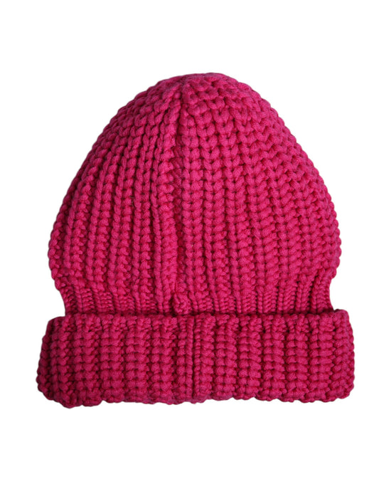 Pink Solid Wool Knitted Winter Beanie Hat-Dolce & Gabbana-LabelTerrace.com
