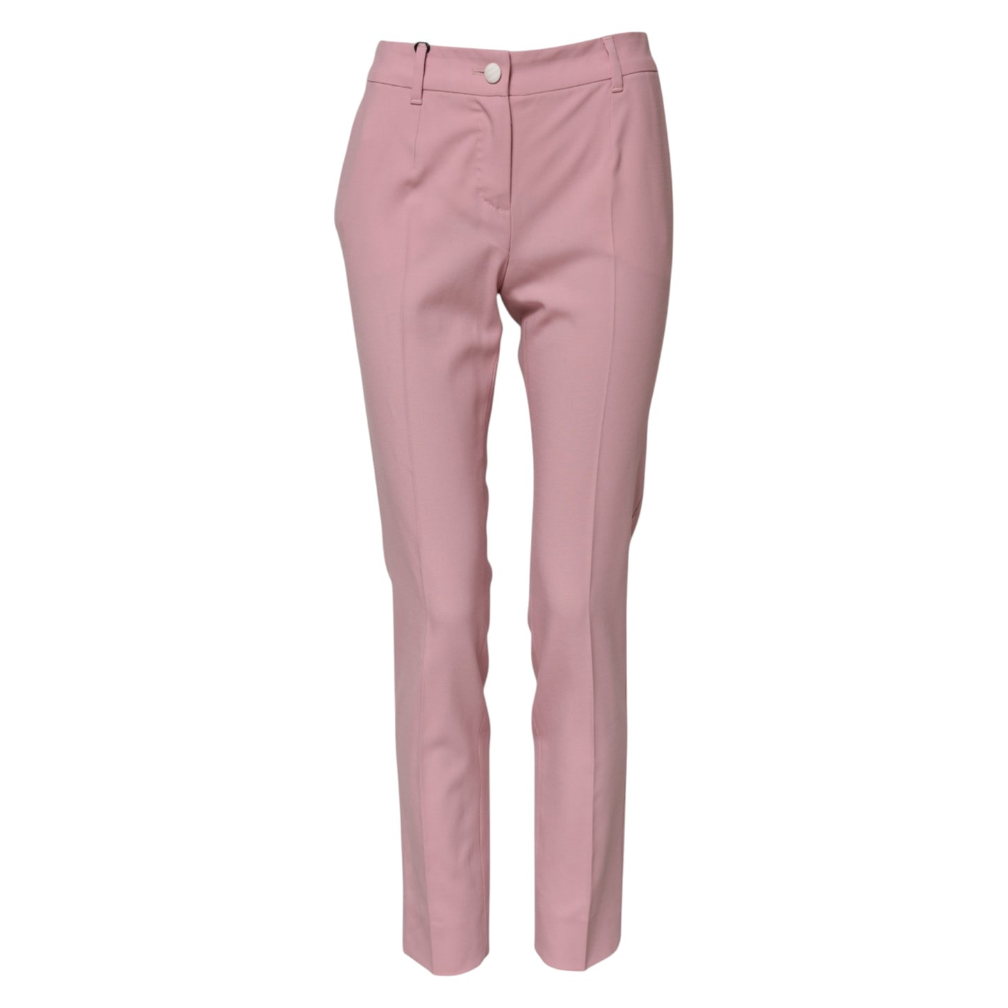 Pink Wool High Waist Tapered Pants-Dolce & Gabbana-LabelTerrace.com