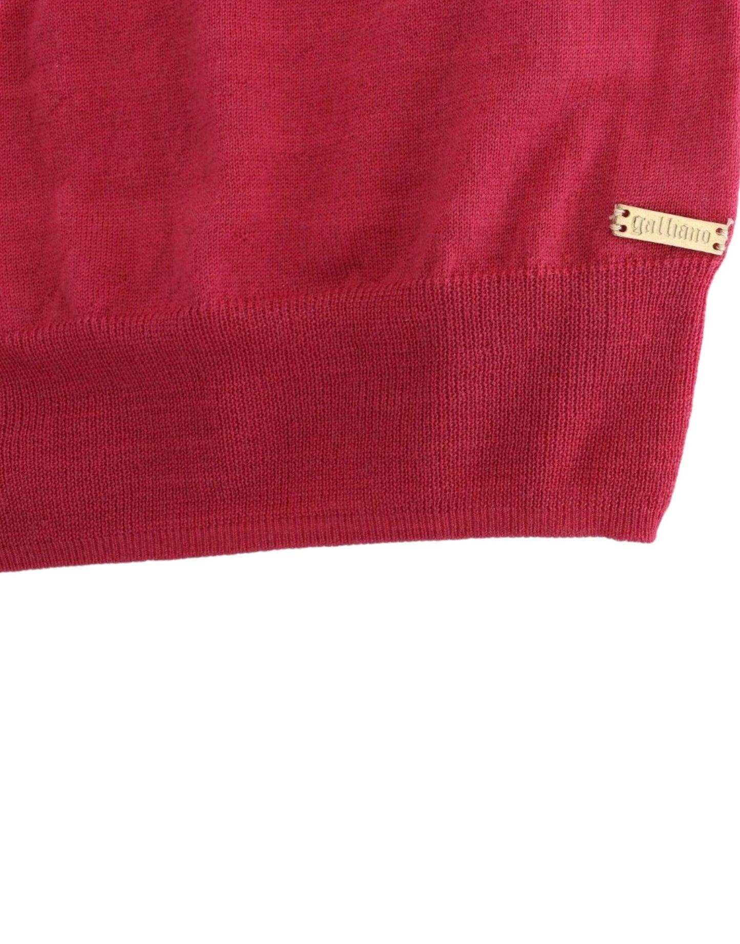 Pink wool knit top-John Galliano-LabelTerrace.com