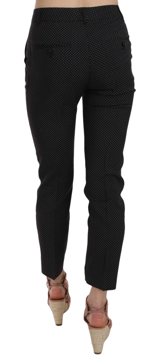 Polka Dot Slim Capri Trousers Tapered Pants-Dolce & Gabbana-LabelTerrace.com