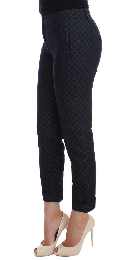 Polka Dotted Slim Capris Jeans-Dolce & Gabbana-LabelTerrace.com