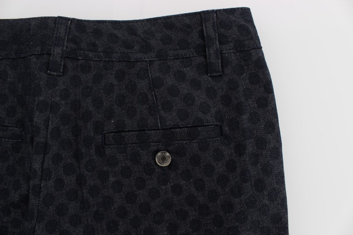 Polka Dotted Slim Capris Jeans-Dolce & Gabbana-LabelTerrace.com
