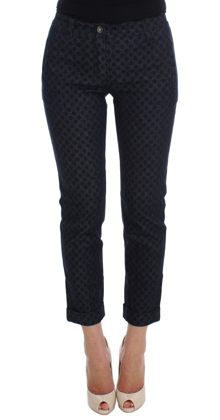Polka Dotted Slim Capris Jeans-Dolce & Gabbana-LabelTerrace.com