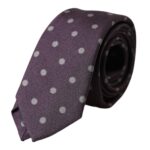 Purple 100% Silk Polka Dot Adjustable Men Tie-Dolce & Gabbana-LabelTerrace.com