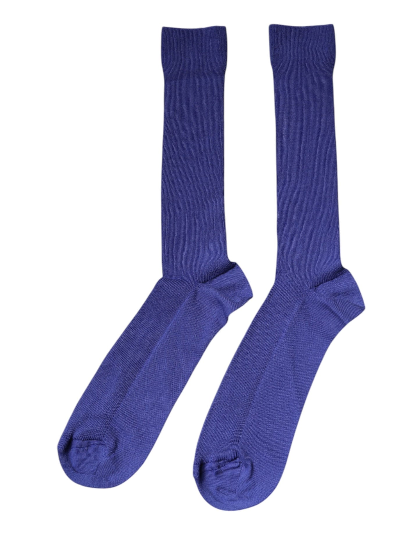 Purple Cotton Logo Over The Calf Socks-Dolce & Gabbana-LabelTerrace.com