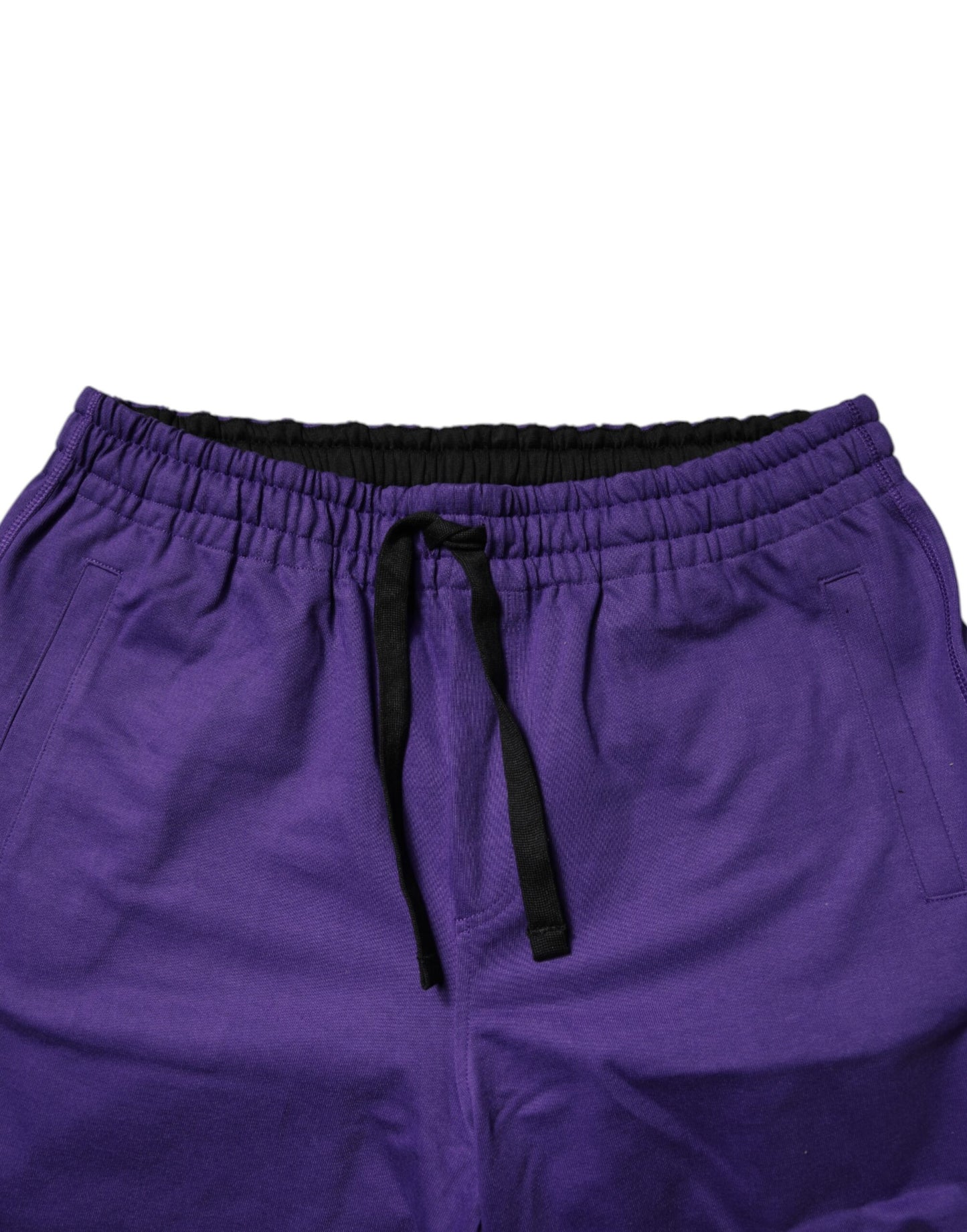Purple Cotton Men Bermuda Sweatshorts Shorts-Dolce & Gabbana-LabelTerrace.com