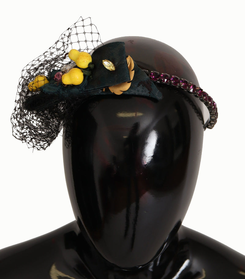 Purple Crystal Diadem Headband Lemons Sicily Tiara-Dolce & Gabbana-LabelTerrace.com