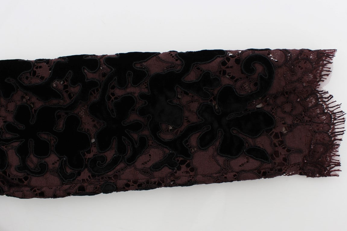 Purple Floral Lace Ricamo Maxi Dress-Dolce & Gabbana-LabelTerrace.com