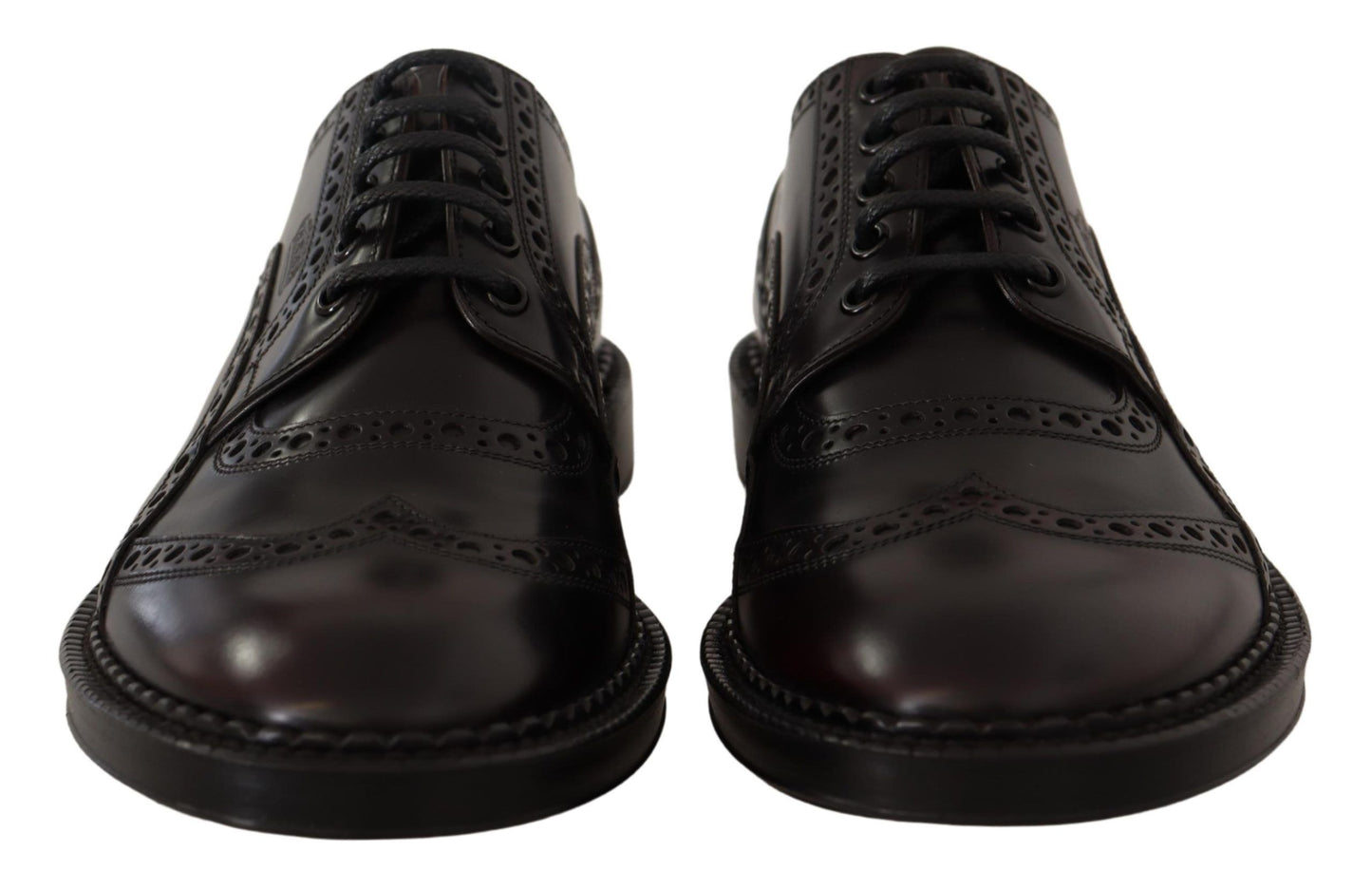 Purple Leather Oxford Wingtip Formal Shoes-Dolce & Gabbana-LabelTerrace.com