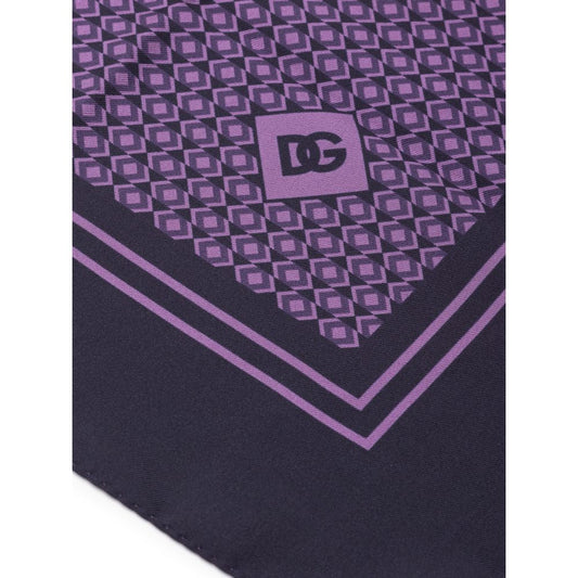 Purple Silk Pocket Square-Dolce & Gabbana-LabelTerrace.com