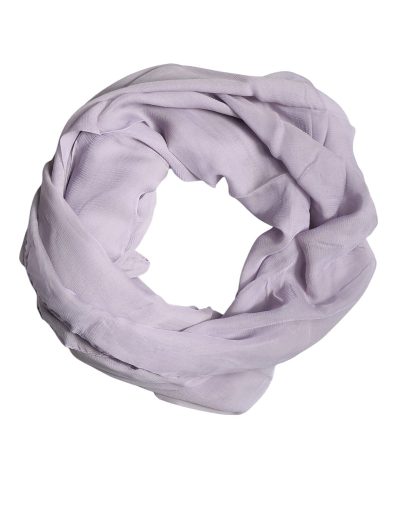 Purple Silk Rectangle Wrap Shawl Scarf-Dolce & Gabbana-LabelTerrace.com