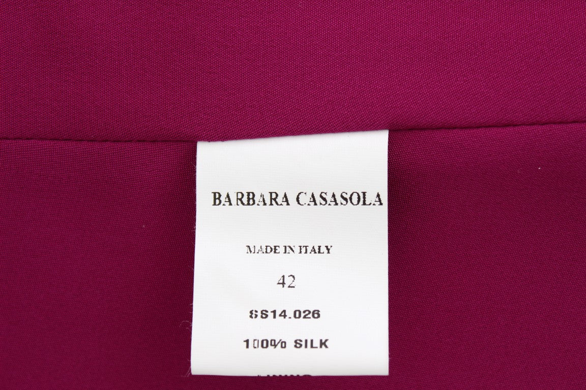 Purple Silk Sleeveless Blouse Top-Barbara Casasola-LabelTerrace.com