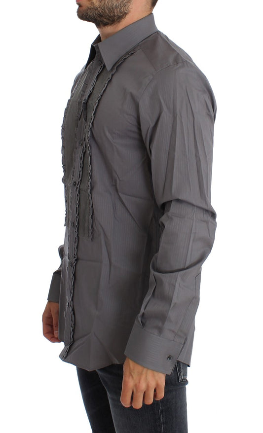 Purple Torero GOLD Slim Fit Dress Shirt-Dolce & Gabbana-LabelTerrace.com