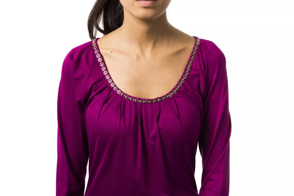 Purple Viscose Women Top-BYBLOS-LabelTerrace.com