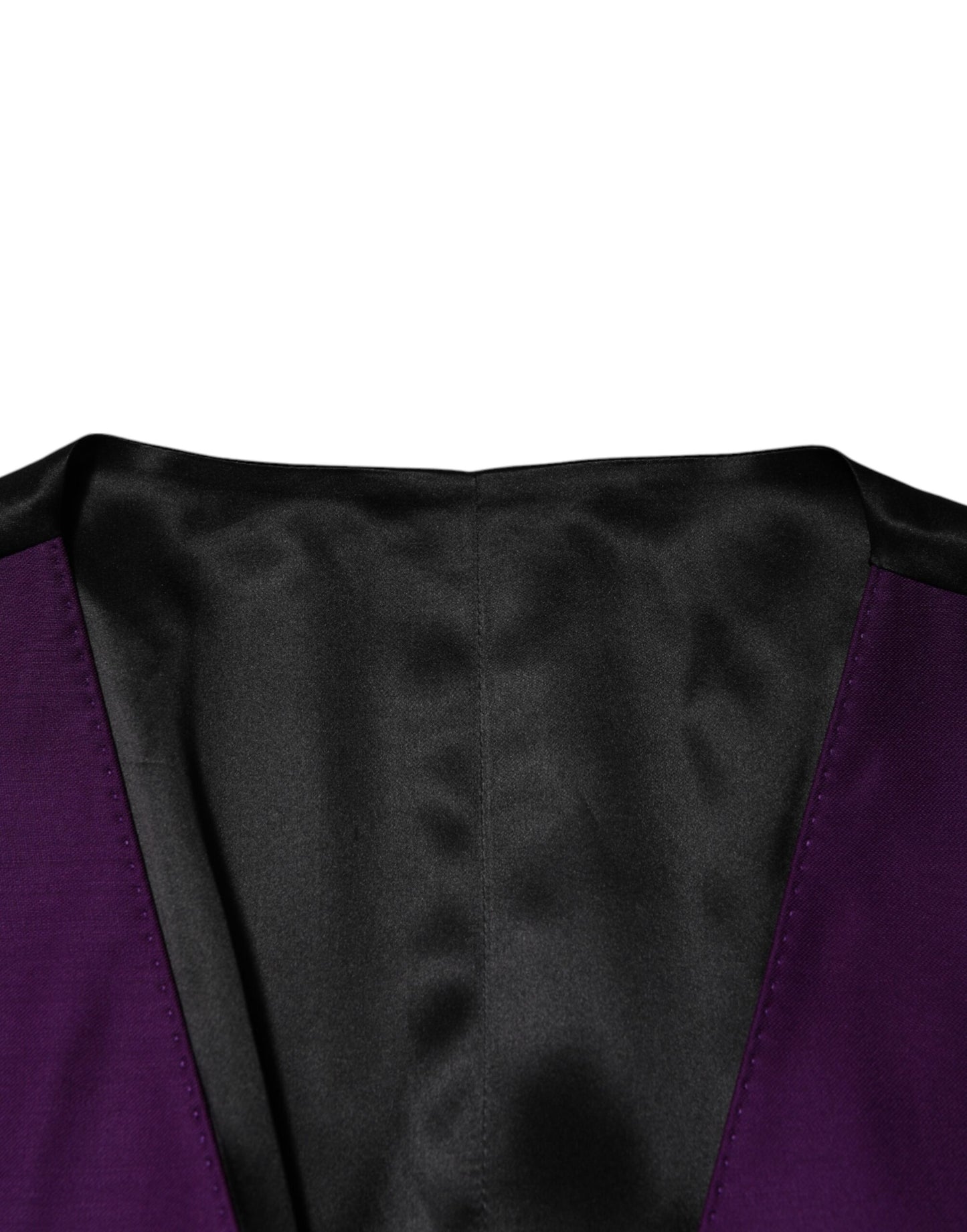 Purple Wool Dress Formal Waistcoat Vest-Dolce & Gabbana-LabelTerrace.com