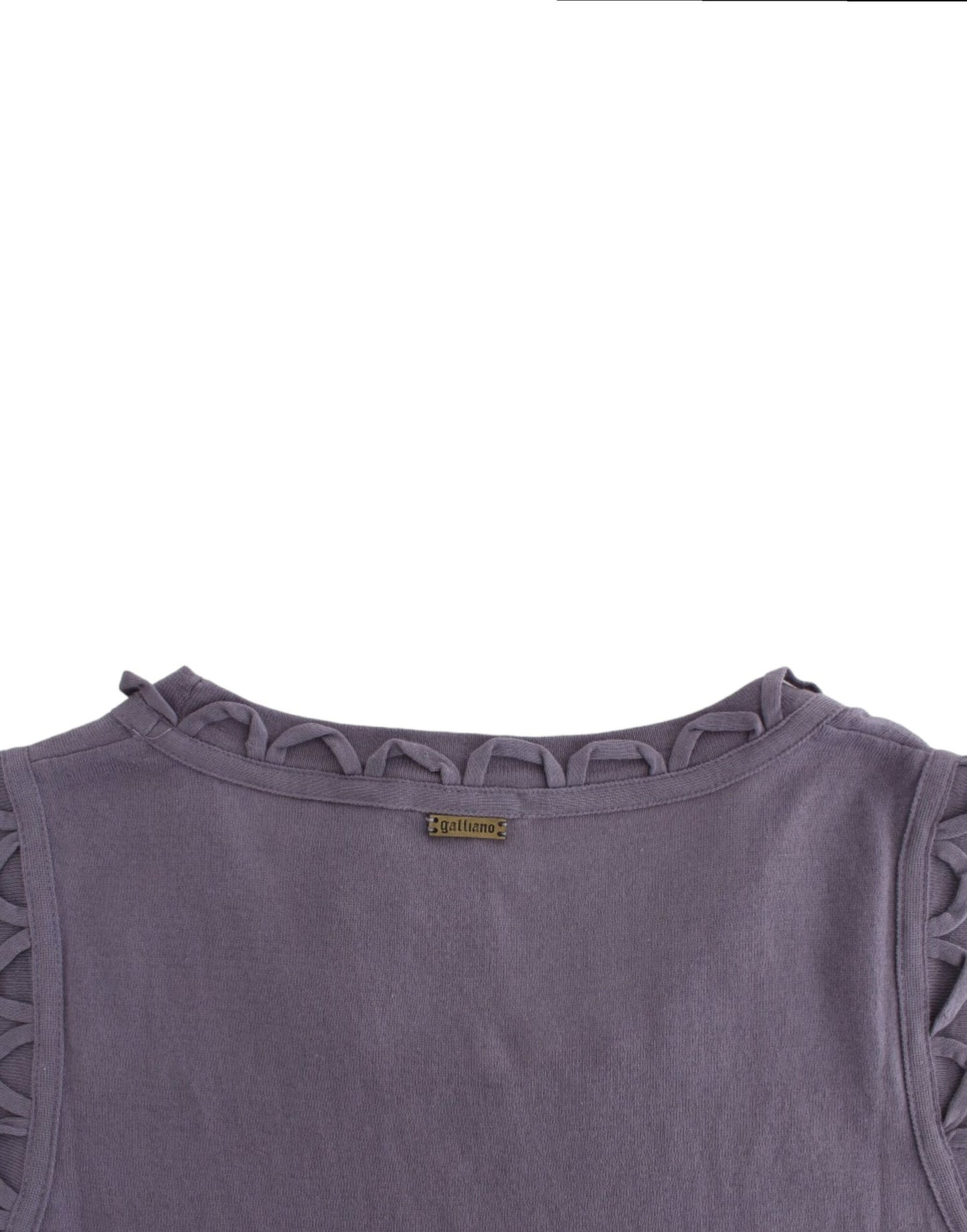 Purple cotton jersey dress-John Galliano-LabelTerrace.com